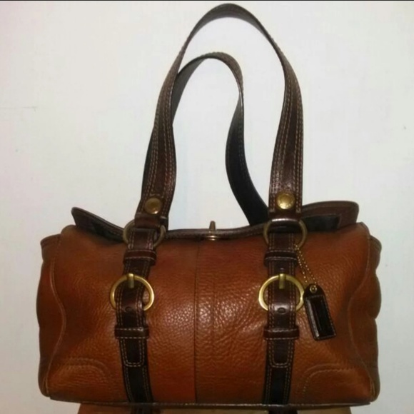 Coach Authentic brown on Brown leather handbag - Picture 1 of 8